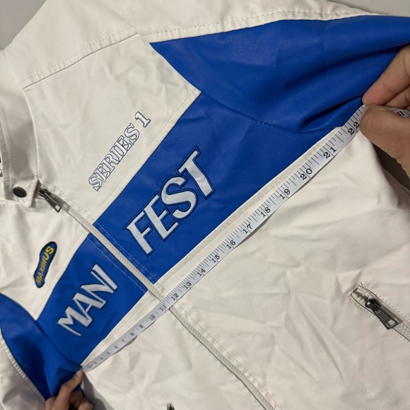 Refinery Republic jacket, "Maximus Racer" model, white and blue. Size M. - Picture 3 of 16